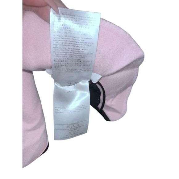 NEW WITH TAG Beautiful VALENTINO Logo Virgin Wool Blend Ruffled Cape BLACK AND P - Picture 13 of 16